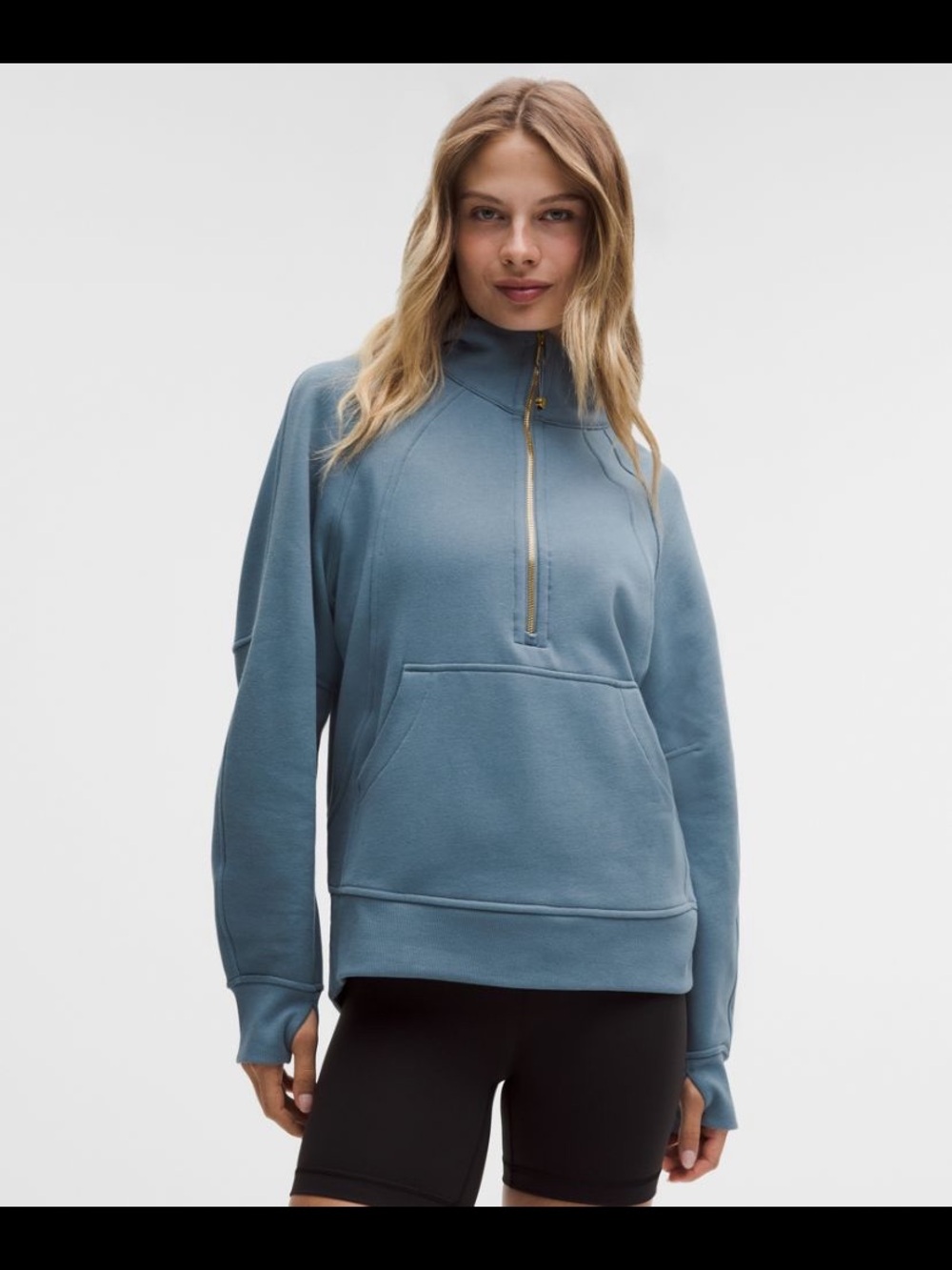 lululemon athletica Black Half-Zip Pullover Hoodie